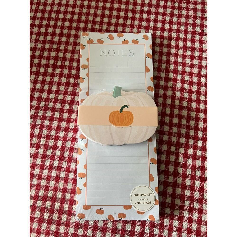 Eccolo Fall Pumpkin Notepad Set New
